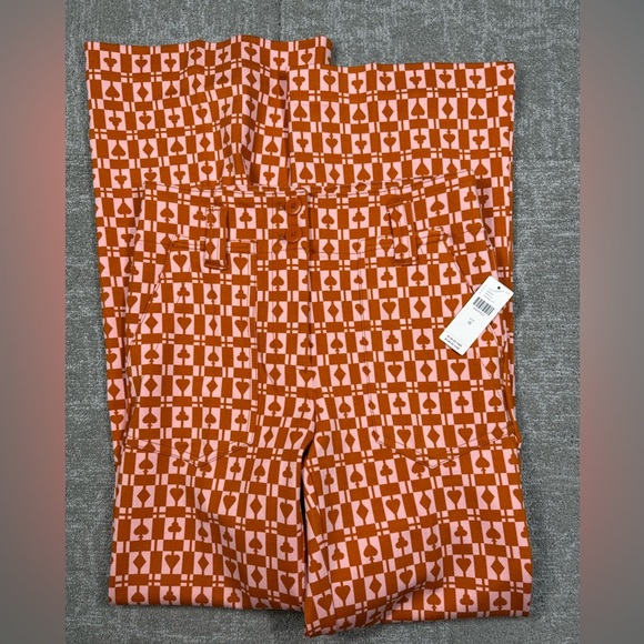 Maeve NWT The Naomi Wide Leg Flare Printed Pant Size 0 - Picture 2 of 9